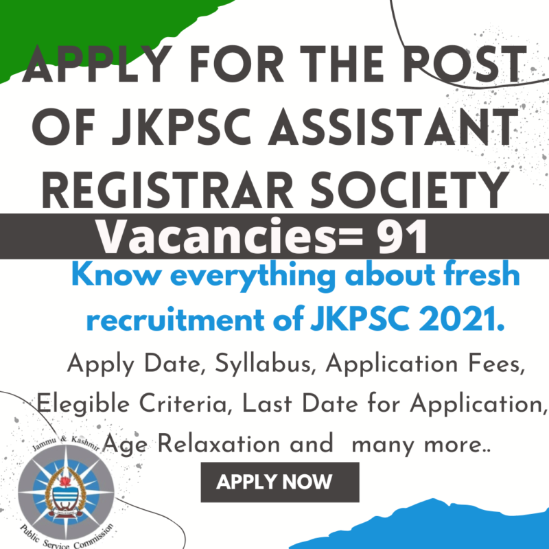 JKPSC Assistant Registrar Recruitment Exam 2021