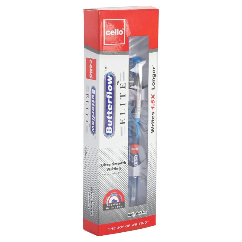 Cello Butter Flow Ball Blue Pen Pack of 6