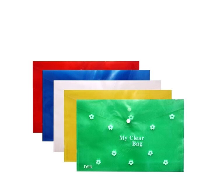 Plastic Button Document File For Documents Pack of 5