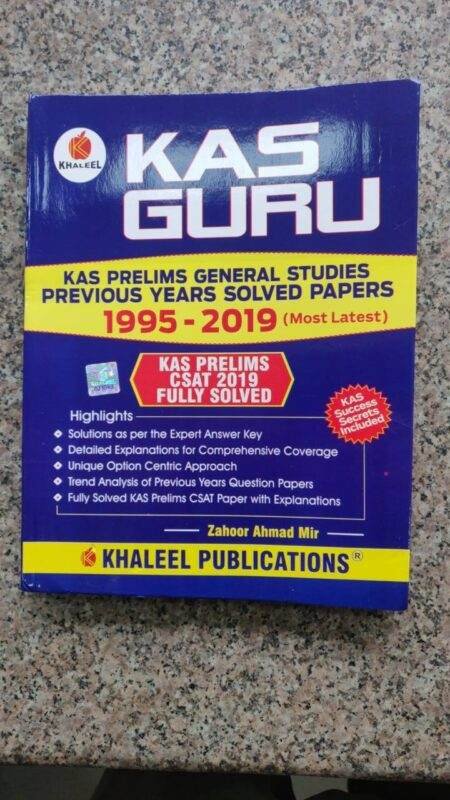 Khaleel KAS GURU Prelims General Studies Solved Paper