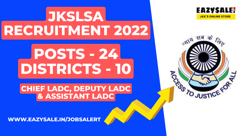 J&K State Legal Services Authority Jobs - Chief LADC, Deputy LADC, Assistant LADC Recruitment 2022