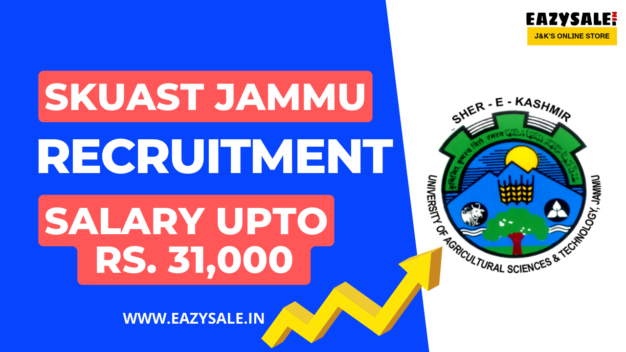 SKUAST Jammu New Recruitment 2022 Apply Online