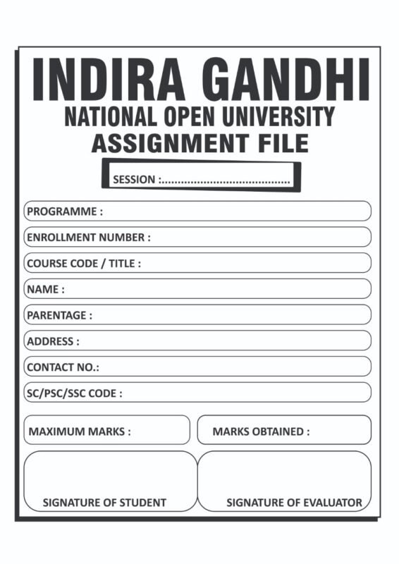 IGNOU Assignment File Latest Edition (4 Set)
