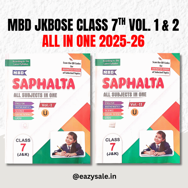 Shop now MBD JKBOSE CLASS 7TH (Safalta Ka Sadhan) Vol. 1 & 2 2025-26