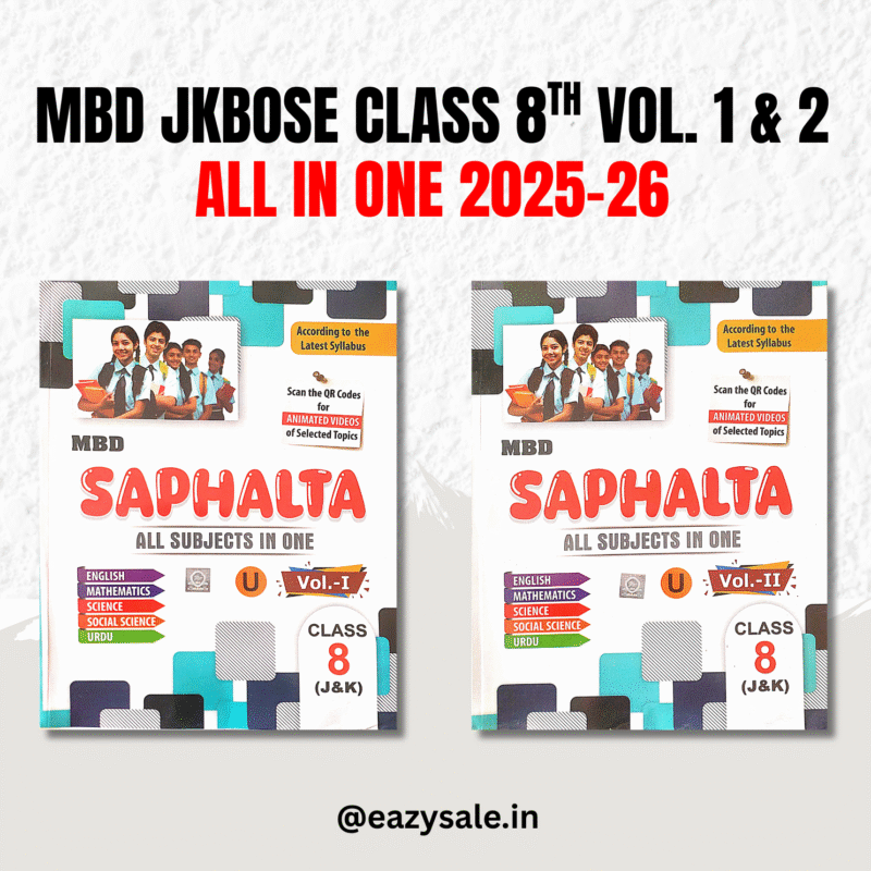 MBD JKBOSE Class 8th (Saphalta Ka Sadhan) VOL. 1 & 2 2025-26