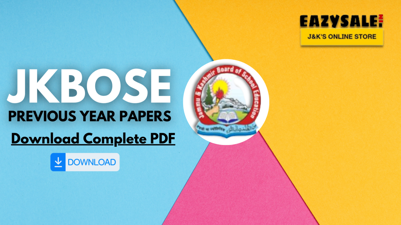 JKBOSE Class 12th previous year papers 2023