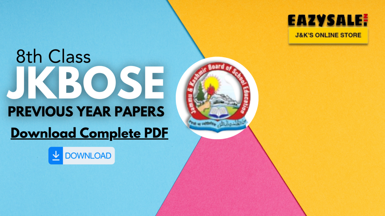 JKBOSE Class 8th Question Paper 2023