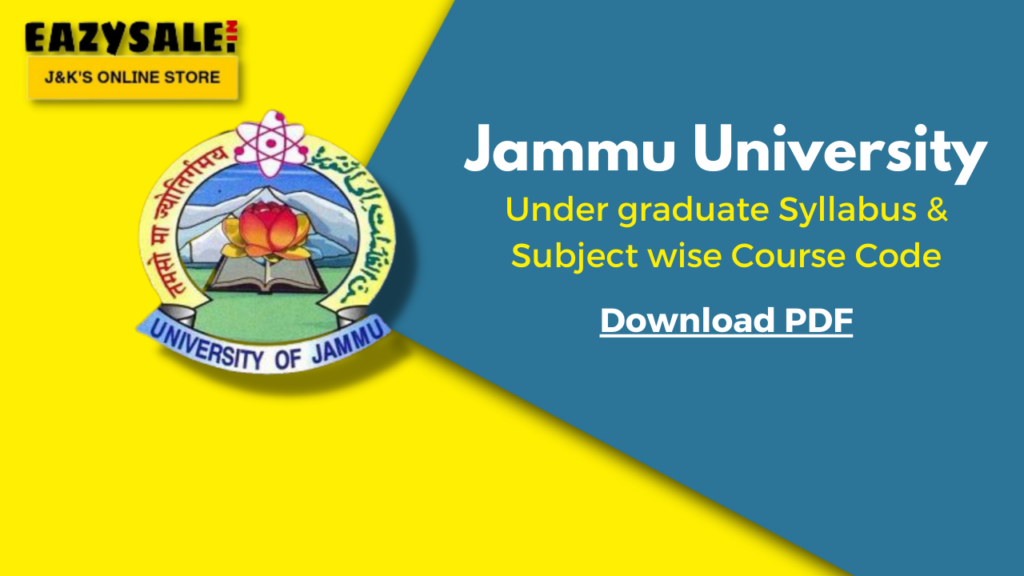 Jammu University UG Subject Code