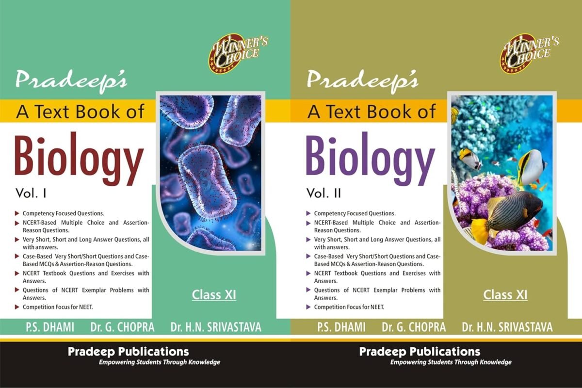 Pradeep's A Text Book of Biology for Class 11 Vol 1 & 2 (2025-26)