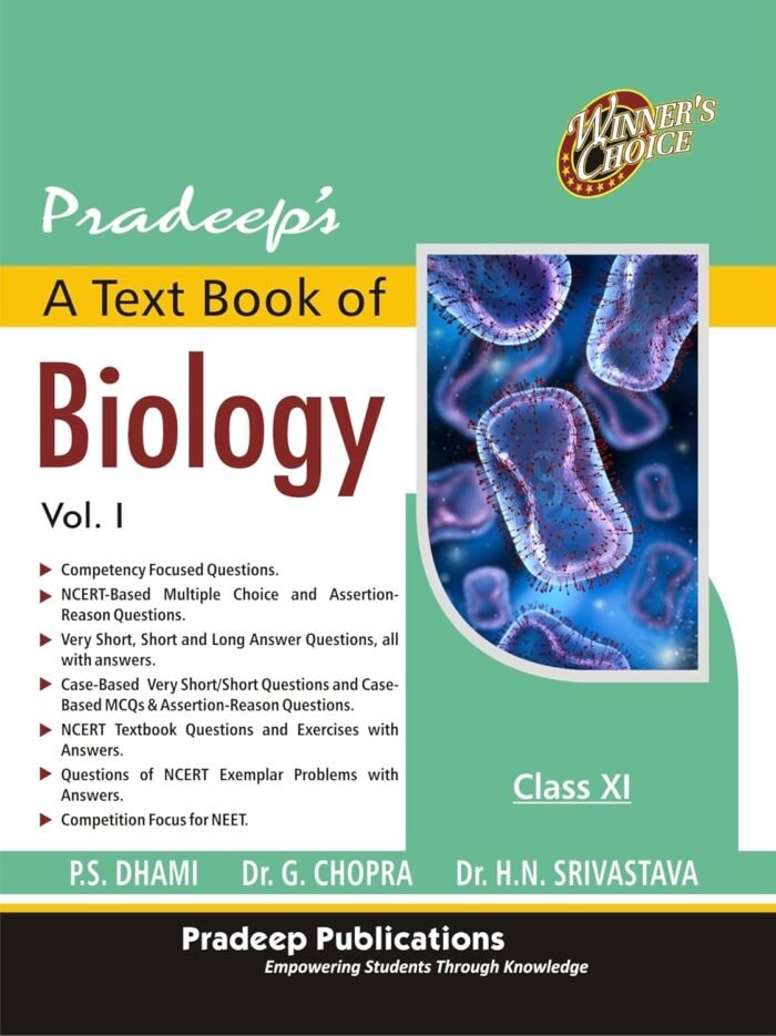Pradeep's A Text Book of Biology for Class 11 Vol 1 (2025-26)