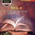 IGNOU MA English Books Neeraj MEG 4 Aspects of Language 2025-26