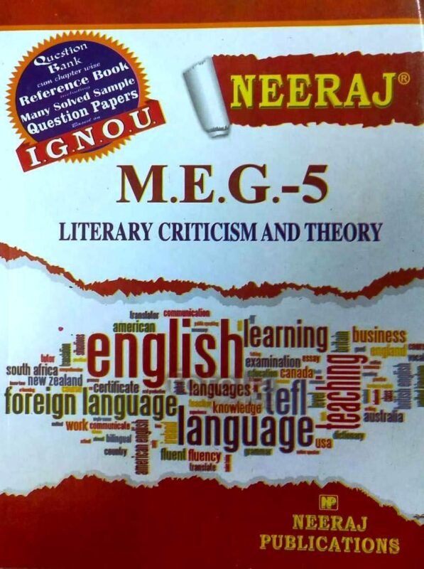IGNOU MA English Books | Neeraj MEG 5 Literary Criticism and Theory