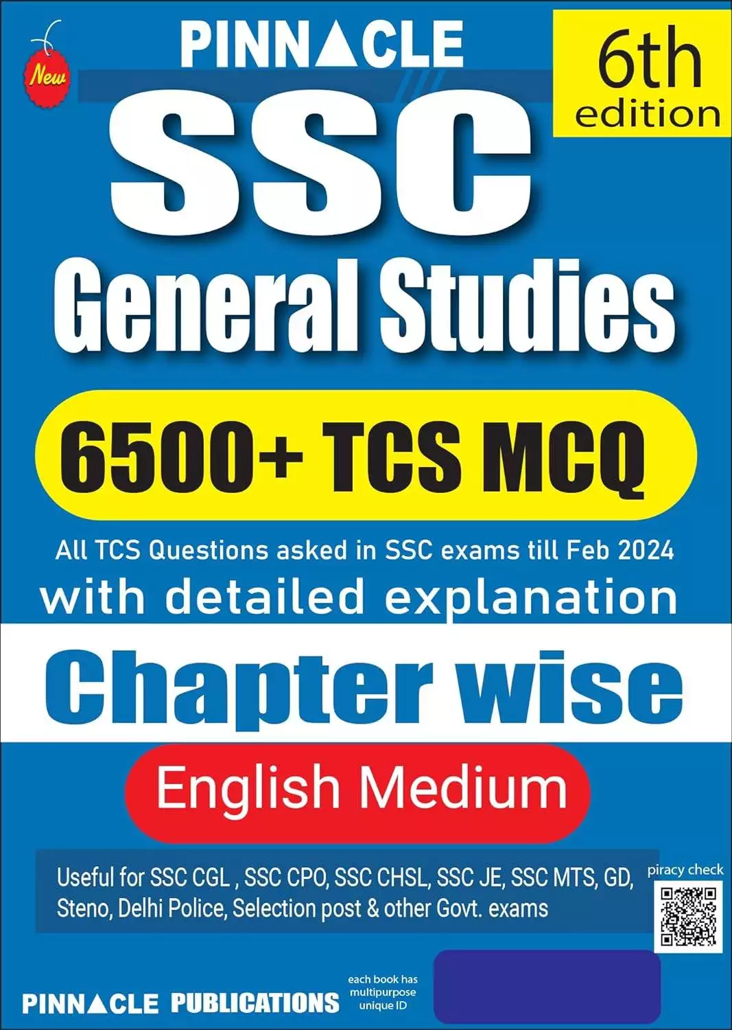 Pinnacle SSC GS 6500 MCQ Book 2025