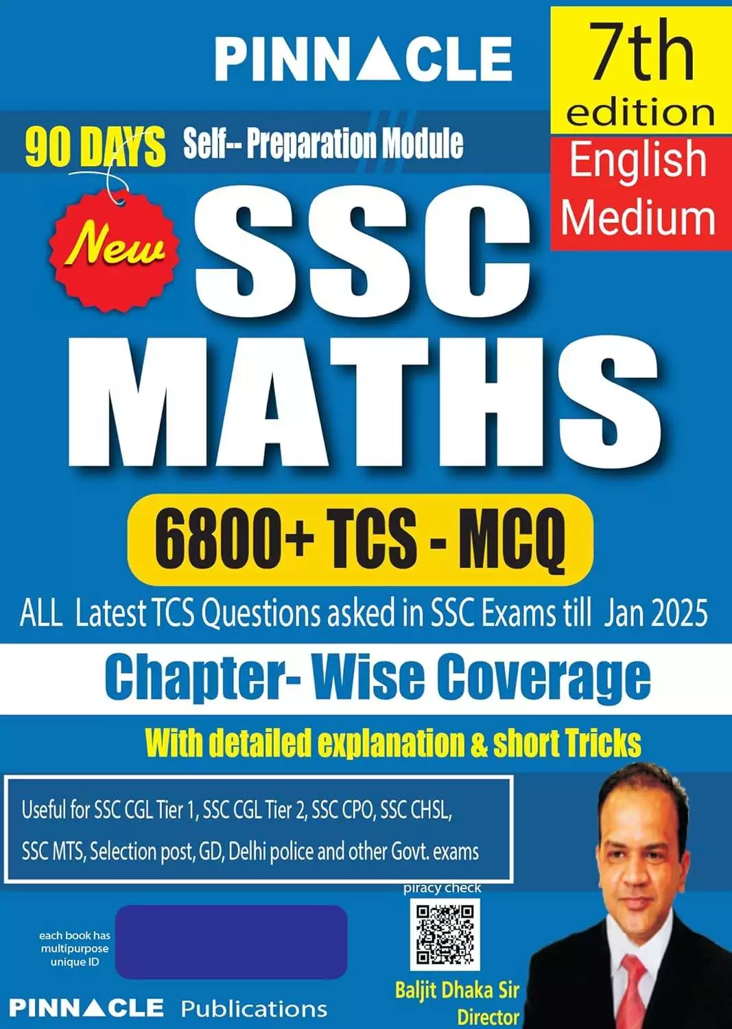 Pinnacle SSC Maths 6800 MCQ Book 2025