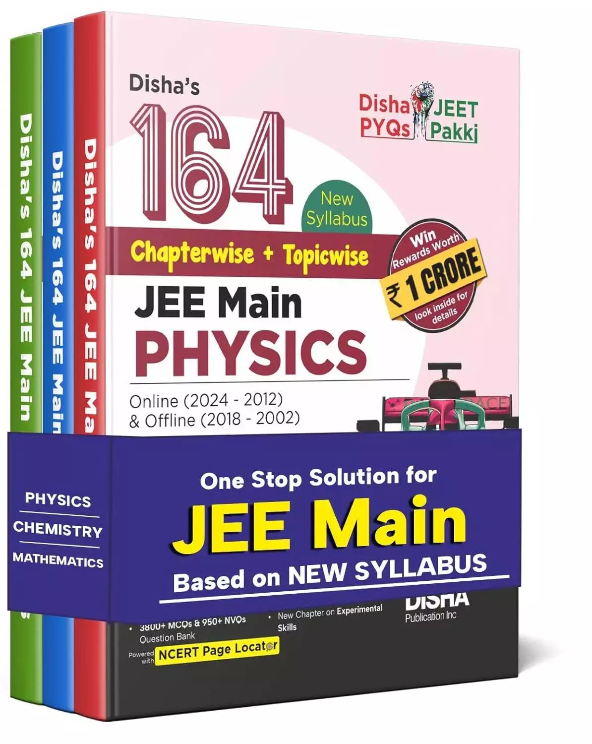 Disha's 164 Chapter-wise Physics Chemistry & Mathematics Previous Years Solved Papers 2024