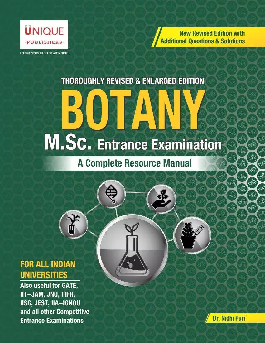 M.Sc Botany Entrance Exam Book By Nidhi Puri 2024 (New Edition)