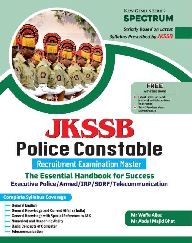 Spectrum JKSSB JK Police Constable Book 2025