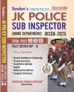 Tandon JKSSB J&K Police Sub Inspector (JKPSI) (HOME DEPARTMENT) 2025