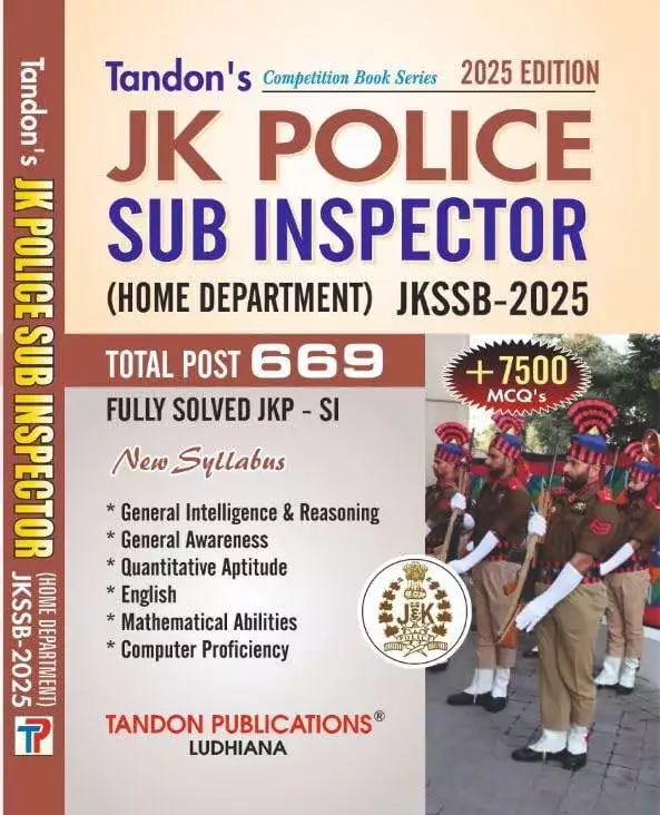 Tandon JKSSB J&K Police Sub Inspector (JKPSI) (HOME DEPARTMENT) 2025