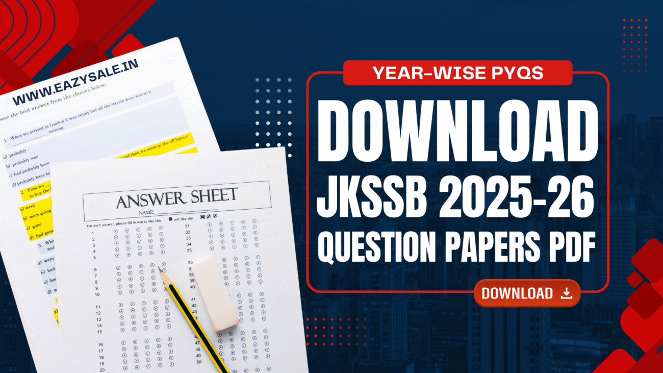 JKSSB Previous Year Question Paper 2025 (Latest) PDF