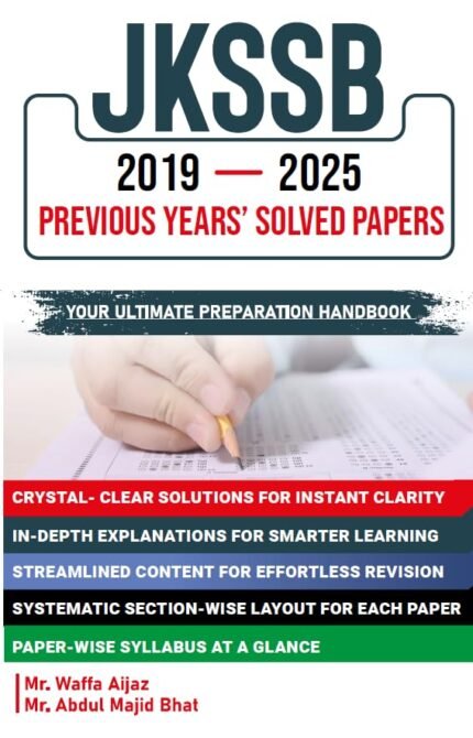 JKSSB Previous years solved papers 2019-2026