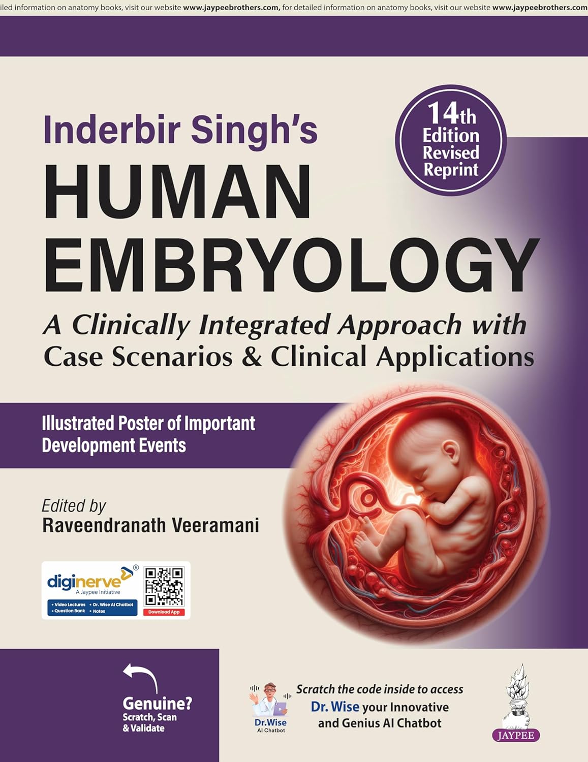 Inderbir Singh’s Human Embryology latest edition 2026-27 Inderbir Singh’s Human Embryology (14th Edition Revised Reprint)